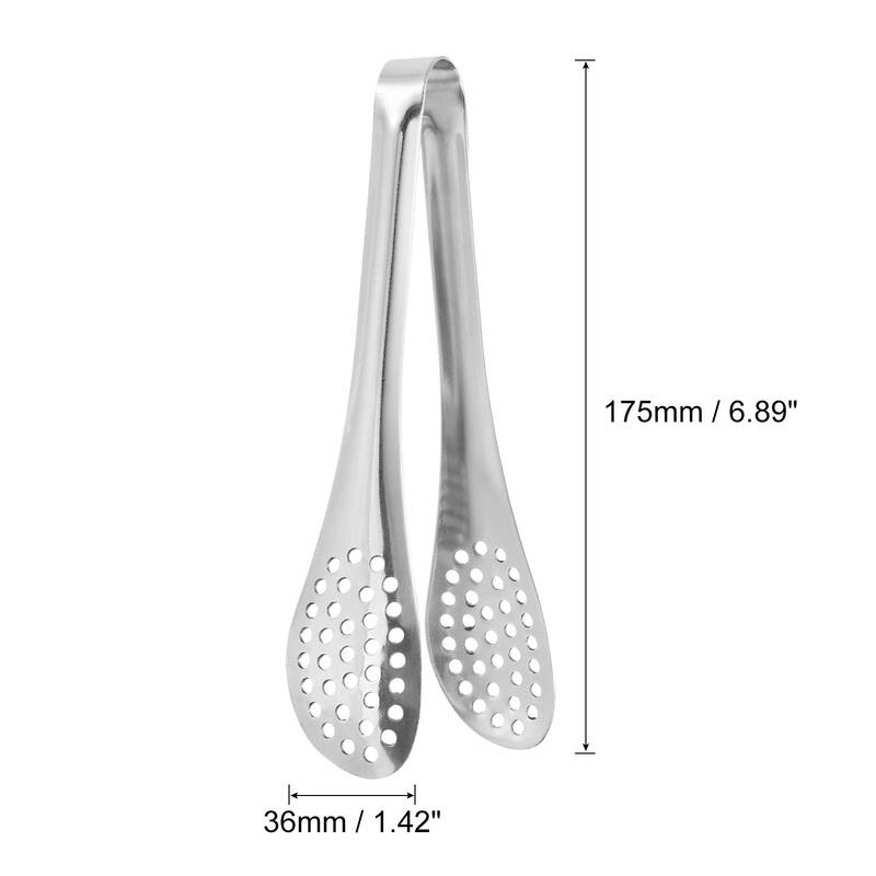 Serving Tongs, 2pcs Stainless Steel Ice Tongs, Mini Sugar Tongs Silver - 7 Inch
