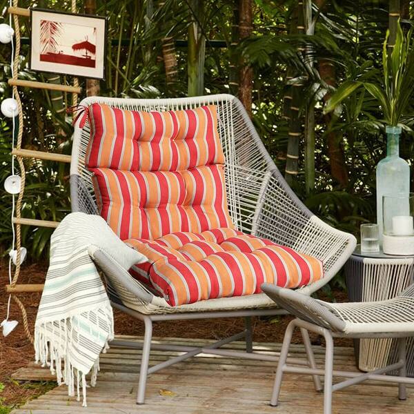 Shop 22 X 44 Tufted Outdoor Patio Chair Seating Pad Overstock 30732407