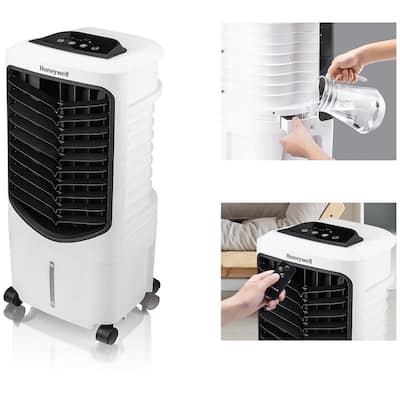 Honeywell Indoor Portable Evaporative Air Cooler, Fan & Humidifier - Gray