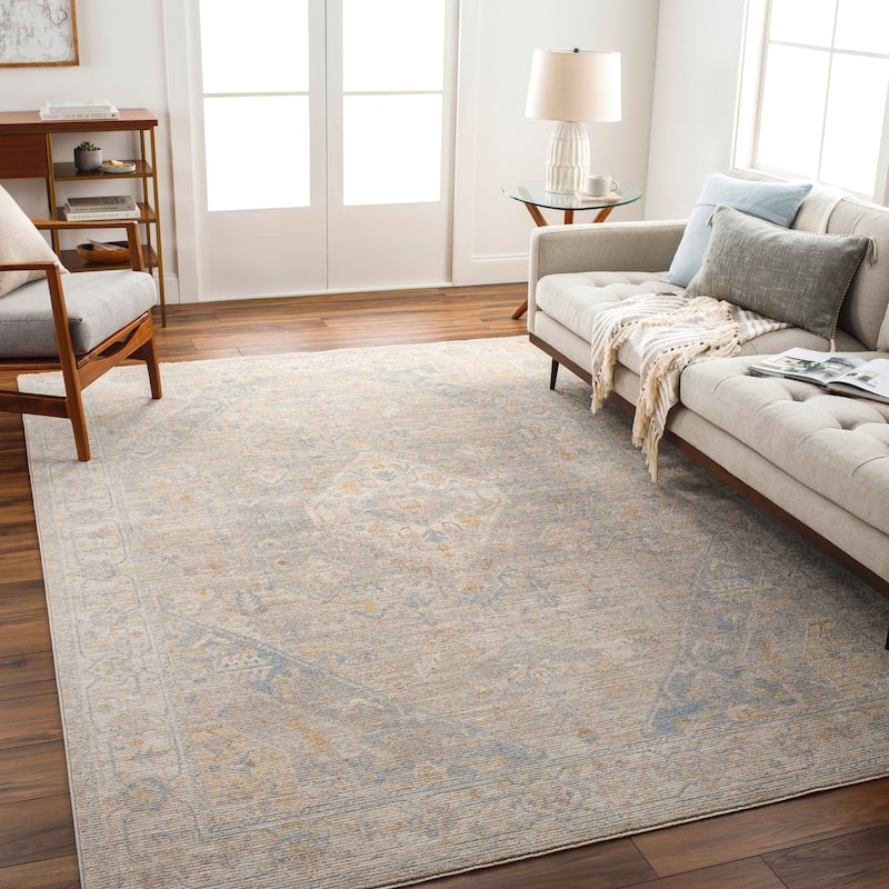 Livabliss Alain Vintage Persian Area Rug - 7' 10" x 10' 3" - Grey/Blue
