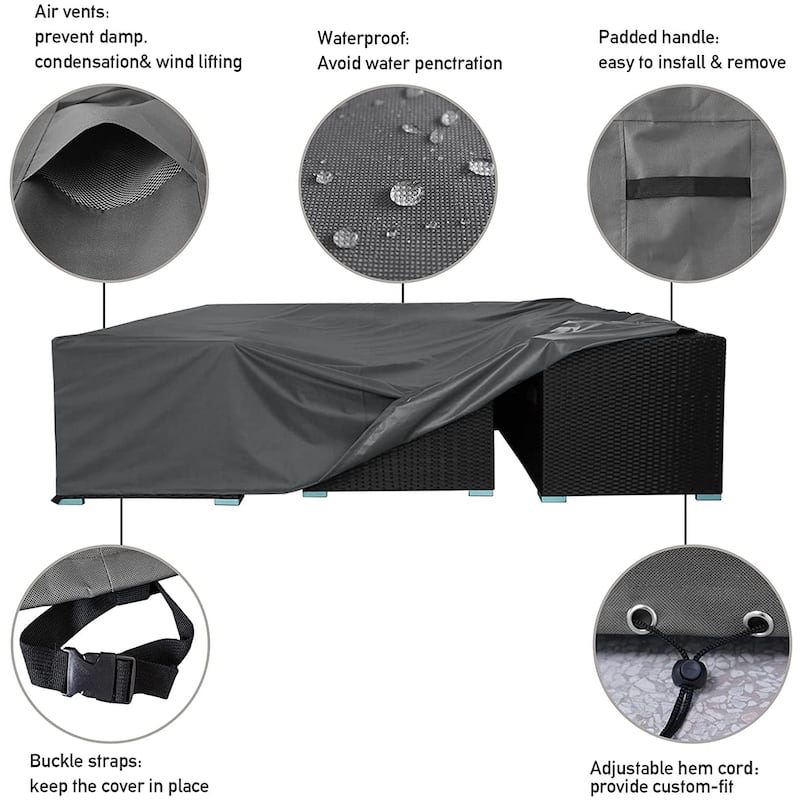 Patio Furniture Covers Outdoor Sectional Furniture Covers - 126"x64"x28"