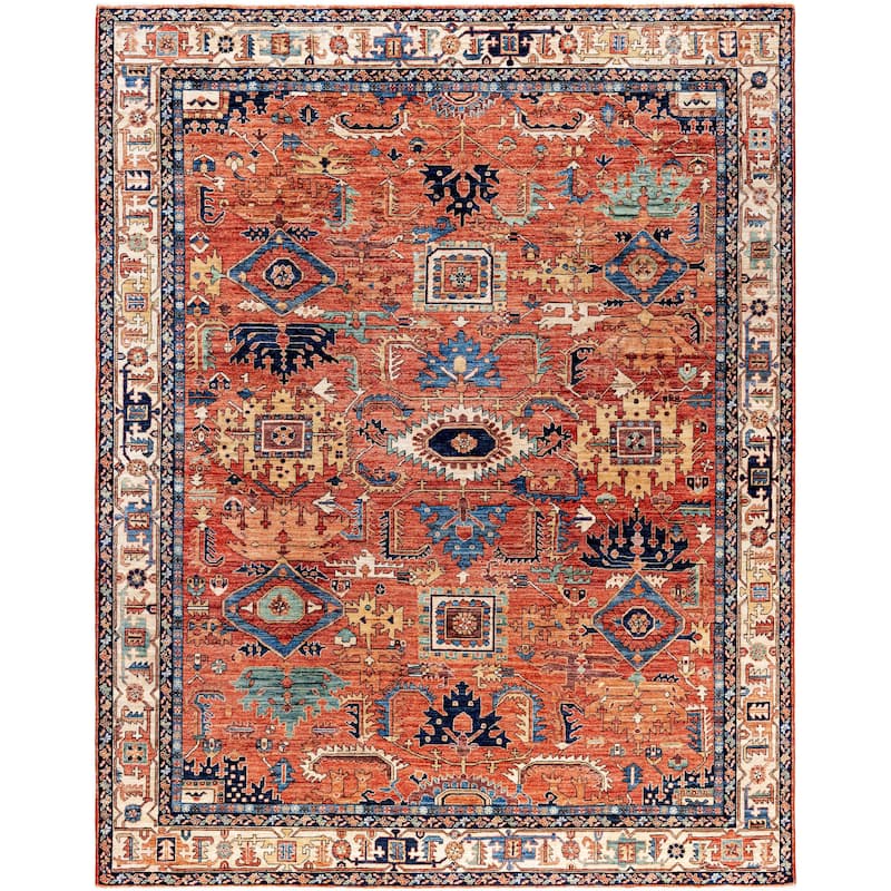 Serapi One-of-a-Kind Hand-Knotted Area Rug - Orange - 8' 1" x 10' 3"