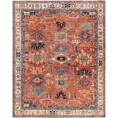 Serapi One-of-a-Kind Hand-Knotted Area Rug - Orange - 8' 1" x 10' 3"