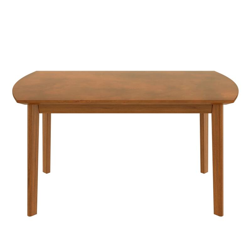 47" Mid-Century Modern Dining Table, Solid Wood Kitchen Table for 4