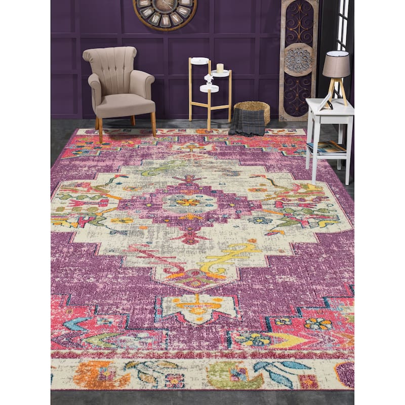 Noori Rug Sapphire Distressed Delma Multicolor Area Rug