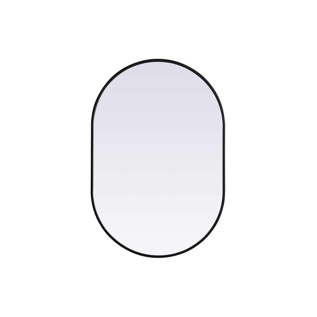 Indigo Home Metal Frame Oval Mirror 27x40 Inch