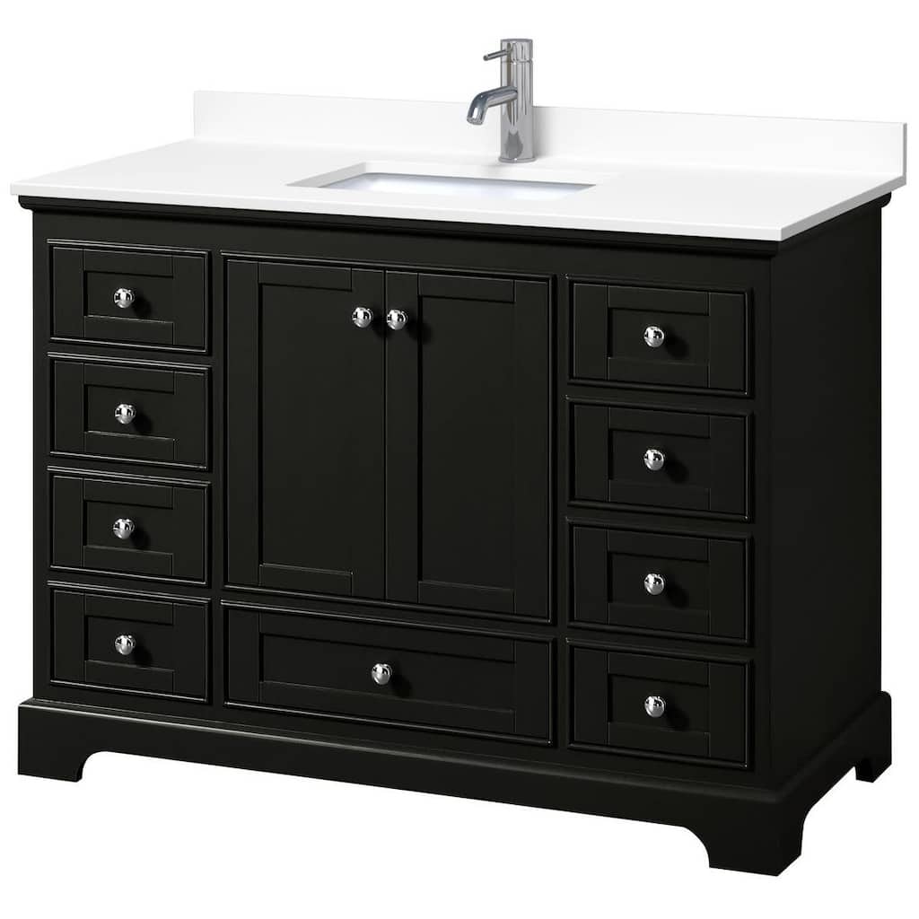 Wyndham Collection Deborah 48" Free Standing Single Basin Vanity Set