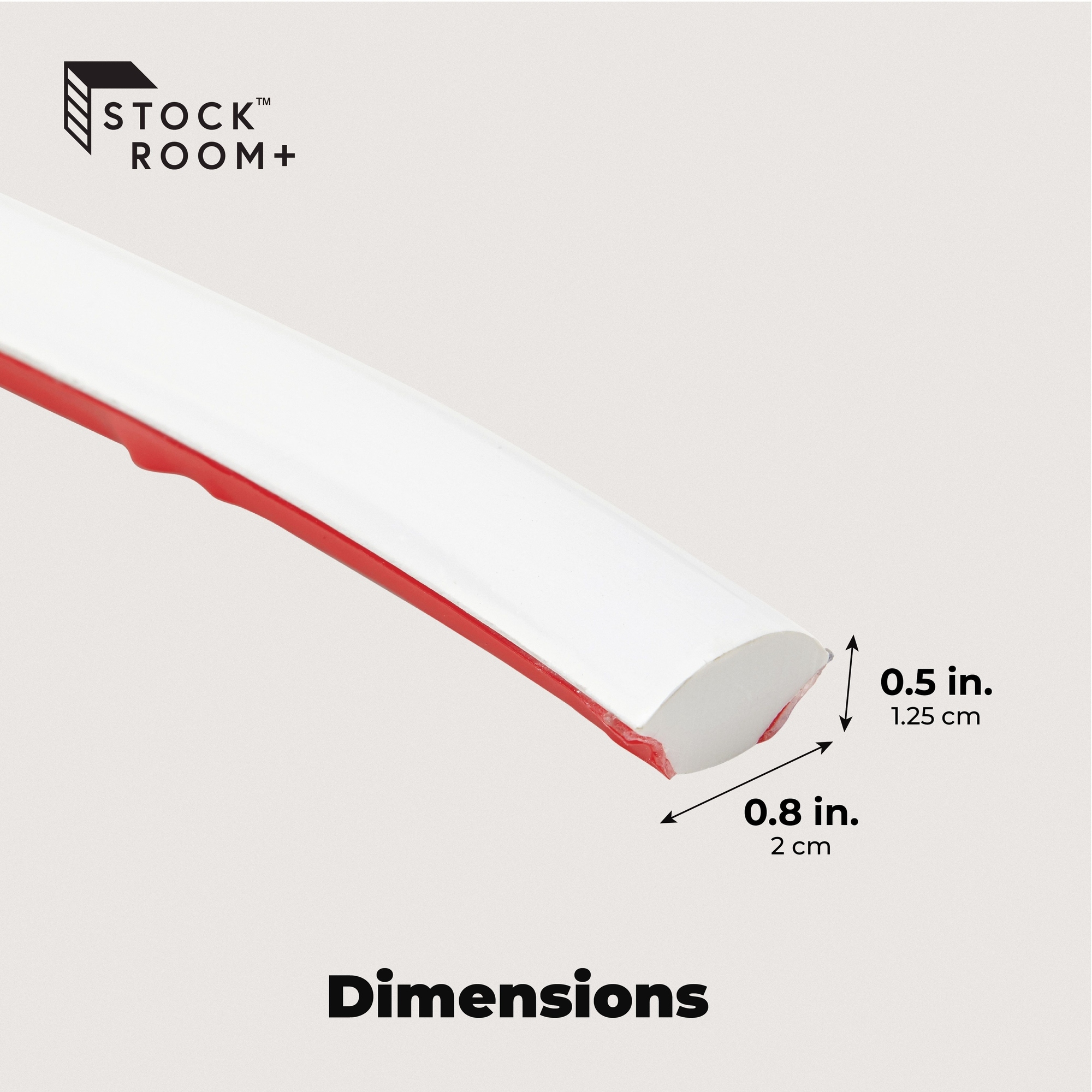 Flexible Quarter Round Molding White 16.5 Feet Flexible Quarter-Round Trim for Wall Edges, Self-Adhesive