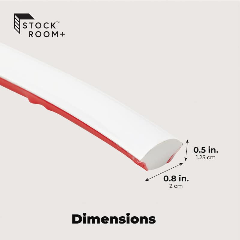 Flexible Quarter Round Molding White 16.5 Feet Flexible Quarter-Round Trim for Wall Edges, Self-Adhesive