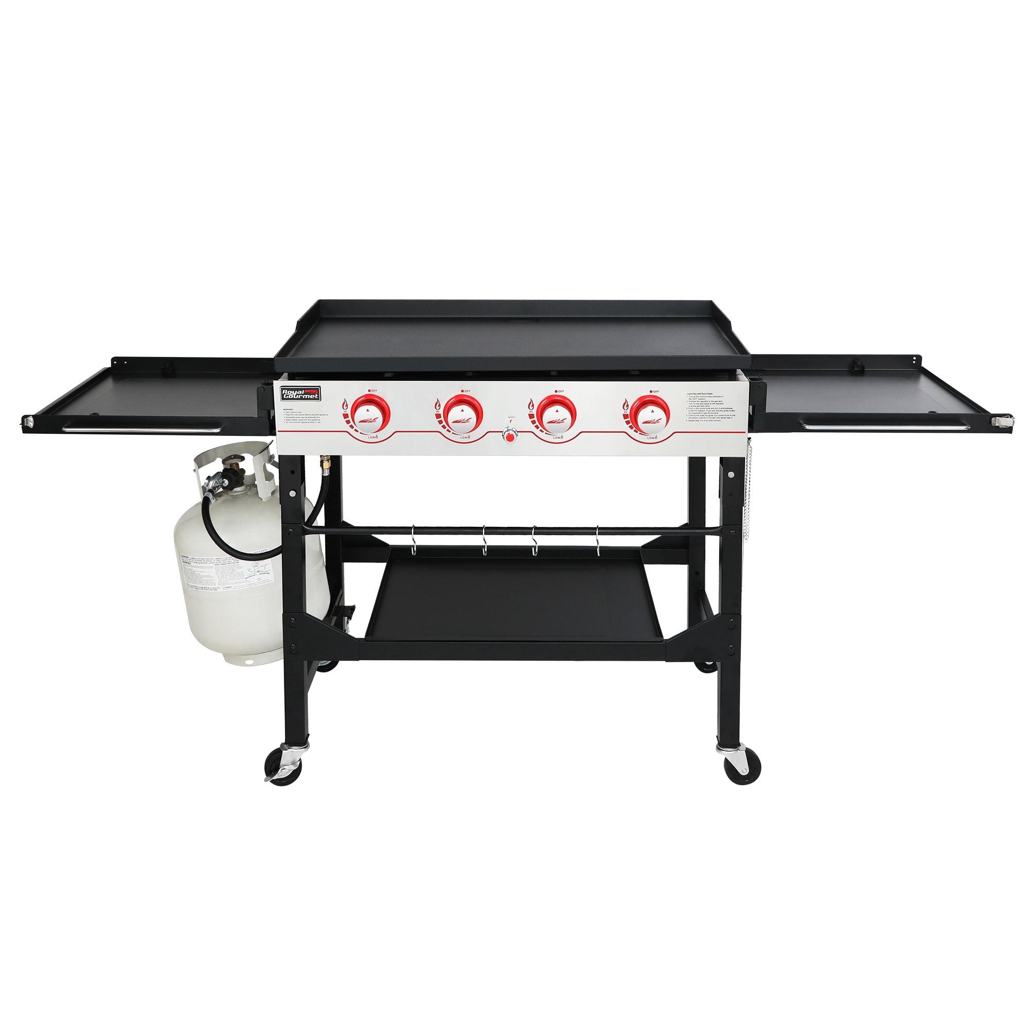 Royal Gourmet 36-Inch Gas Griddle 4-Burner Flat Top Propane Grill Outdoor  BBQ