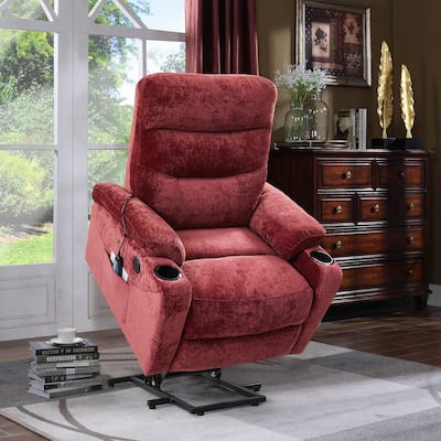 Electric Lift Chair with Massage, Heat, 8‑Point Vibration & 350 lbs Support