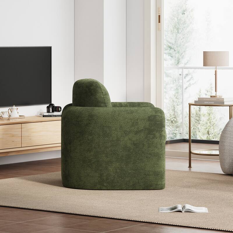 Accent Chairs, Living Room Chairs Upholstered Barrel Armchair for Living Room