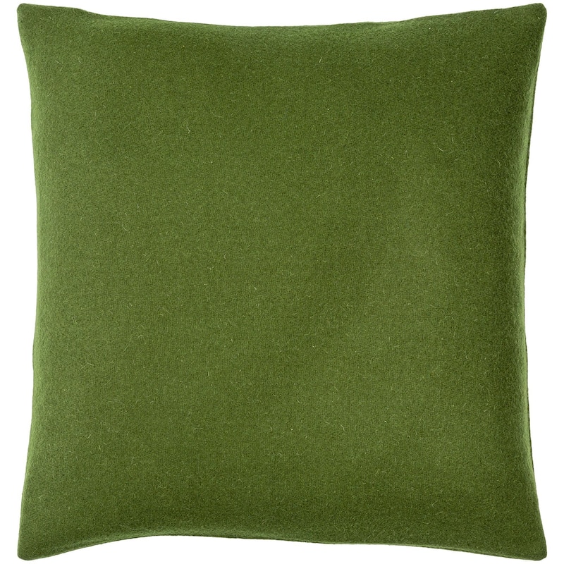 Artistic Weavers Tuomas Solid Felt Throw Pillow - 20x20 Cover Only - Grass Green