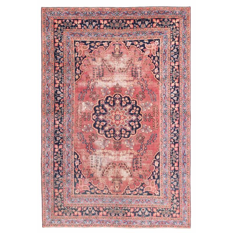 ECARPETGALLERY Hand-knotted Antalya Vintage Red Wool Rug - 6'4 x 9'5