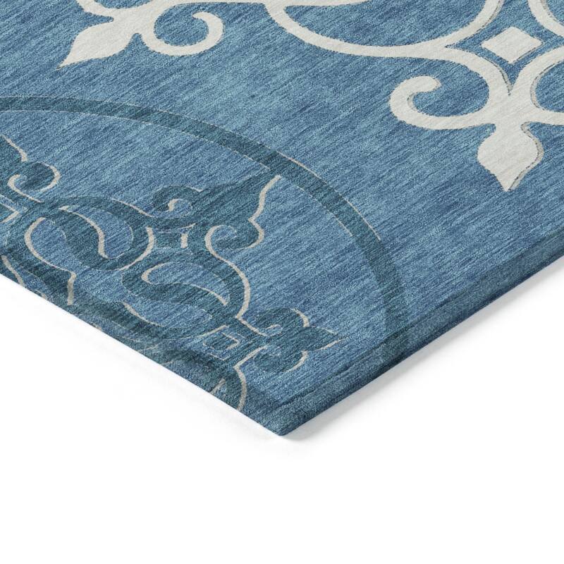 HomeRoots Floral Medallion Transitional Rectangle Outdoor Rug
