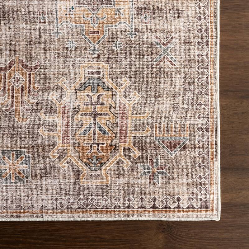 Nuloom Philomena Medallion SplashGuard Machine Washable Area Rug