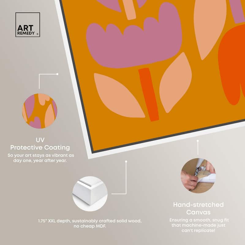 Tulips in Ochre Land Canvas by Art Remedy