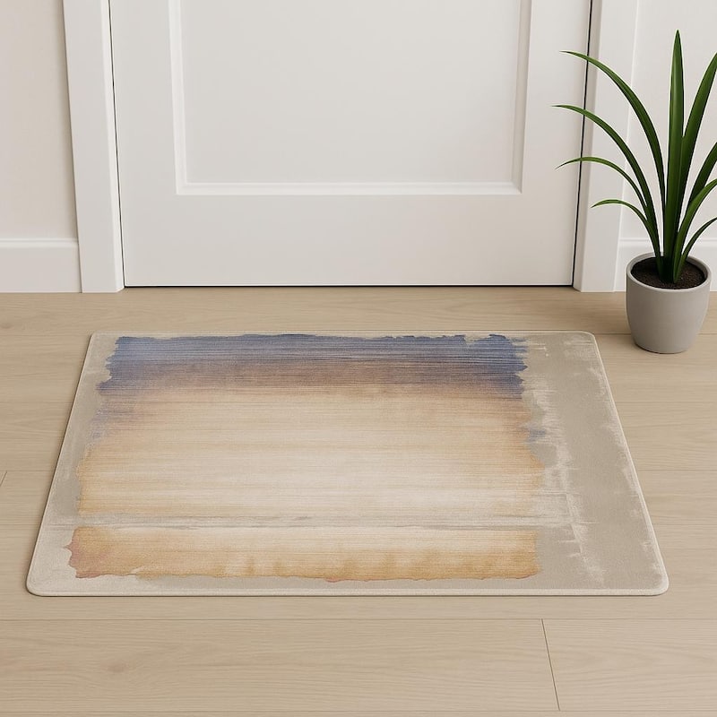 HomeRoots Abstract Modern Rectangle Area Rug - 2' X 4'