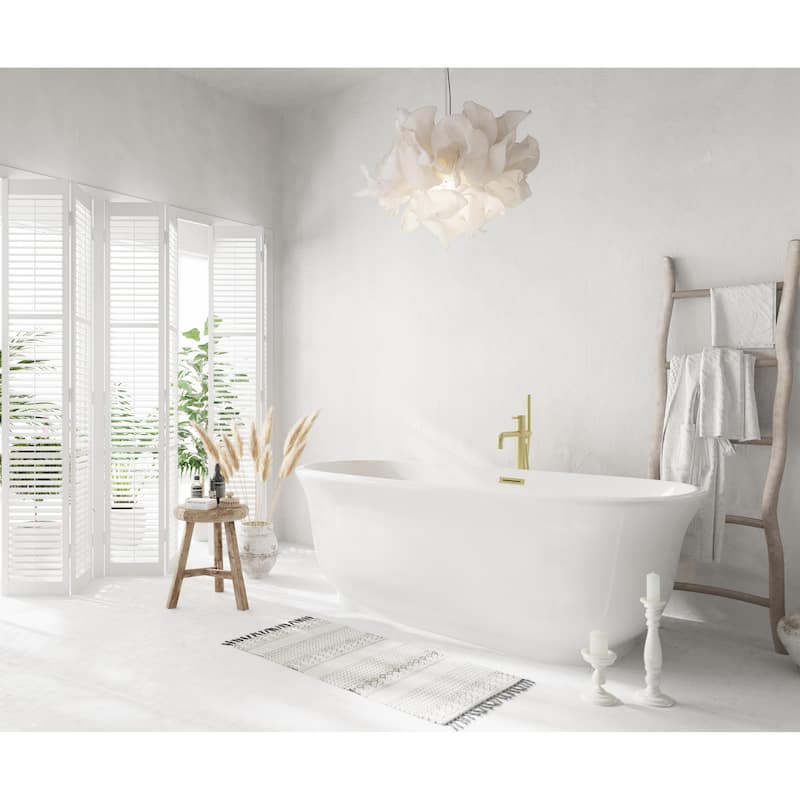 Cameron Soaking Bathtub in Glossy White