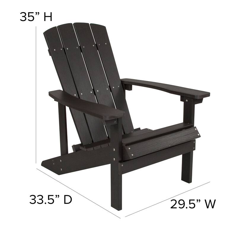 All-weather Poly Resin Wood Outdoor Adirondack Chair (Set of 4)