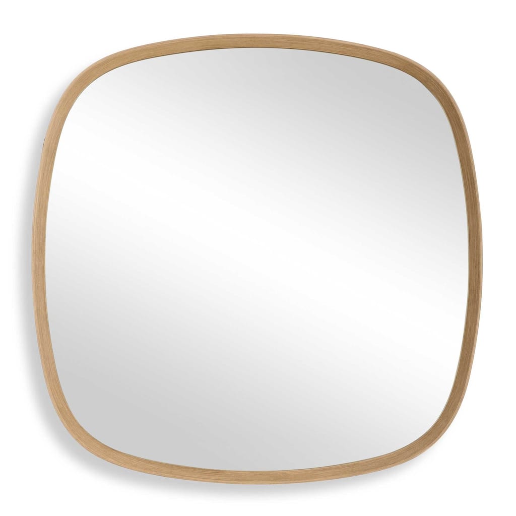 Uttermost 08243 Novell 41-7/8" Square Flat Wood Framed Accent Mirror - Pinewood