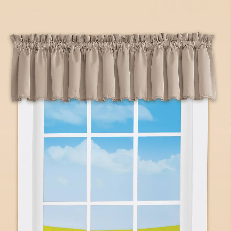 Madison Room-Darkening Solid Color Window Valance - 54" x 18"