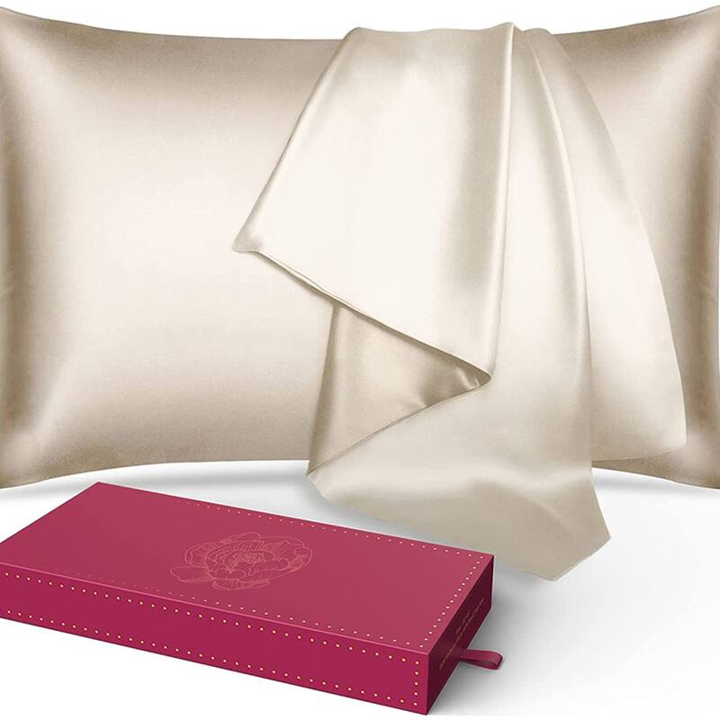 DoubleSided Silk Pillow Cases with Hidden Zipper Bed Bath & Beyond