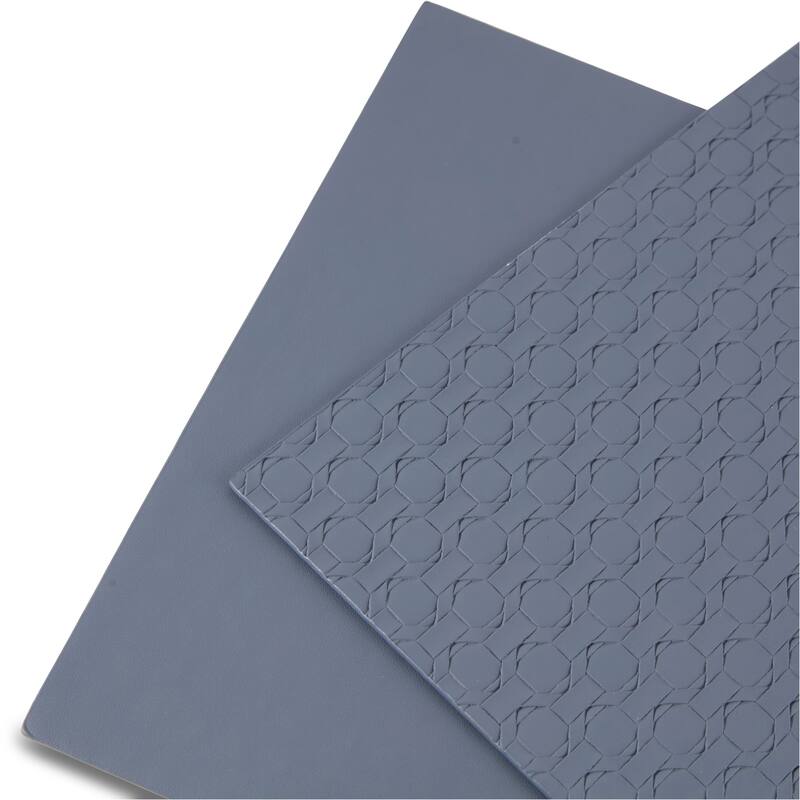 Dainty Home Stratham Premium Vegan Leather Reversible 2 Pattern Rectangular Placemat Set Of 4