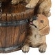 preview thumbnail 8 of 11, Resin Puppies and Water Faucet Outdoor Fountain with LED Light