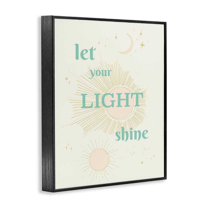 Stupell Let Your Light Shine Framed Giclee Art Design By Sweet Melody Designs