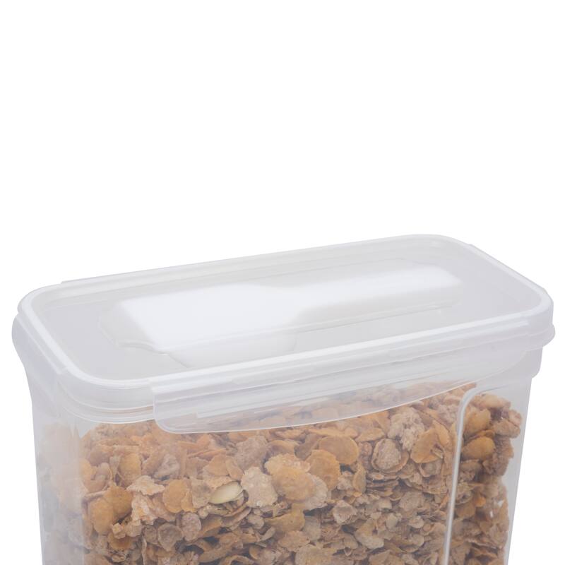 Kitchen Details Medium Size Airtight Cereal Container with Scooper - 10"x 5.1"x 6.5"