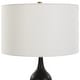 preview thumbnail 5 of 5, Uttermost Caviar Black Table Lamp - 33"H,   Shade 10"H x 17"Dia. 