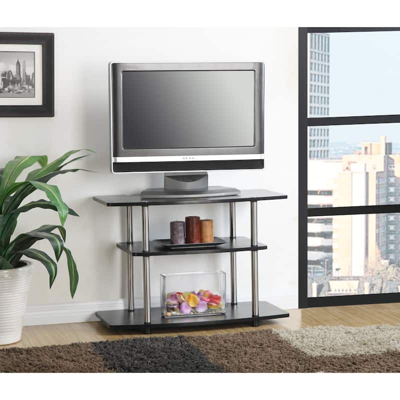 Convenience Concepts Designs2Go No Tools 3 Tier TV Stand - Black