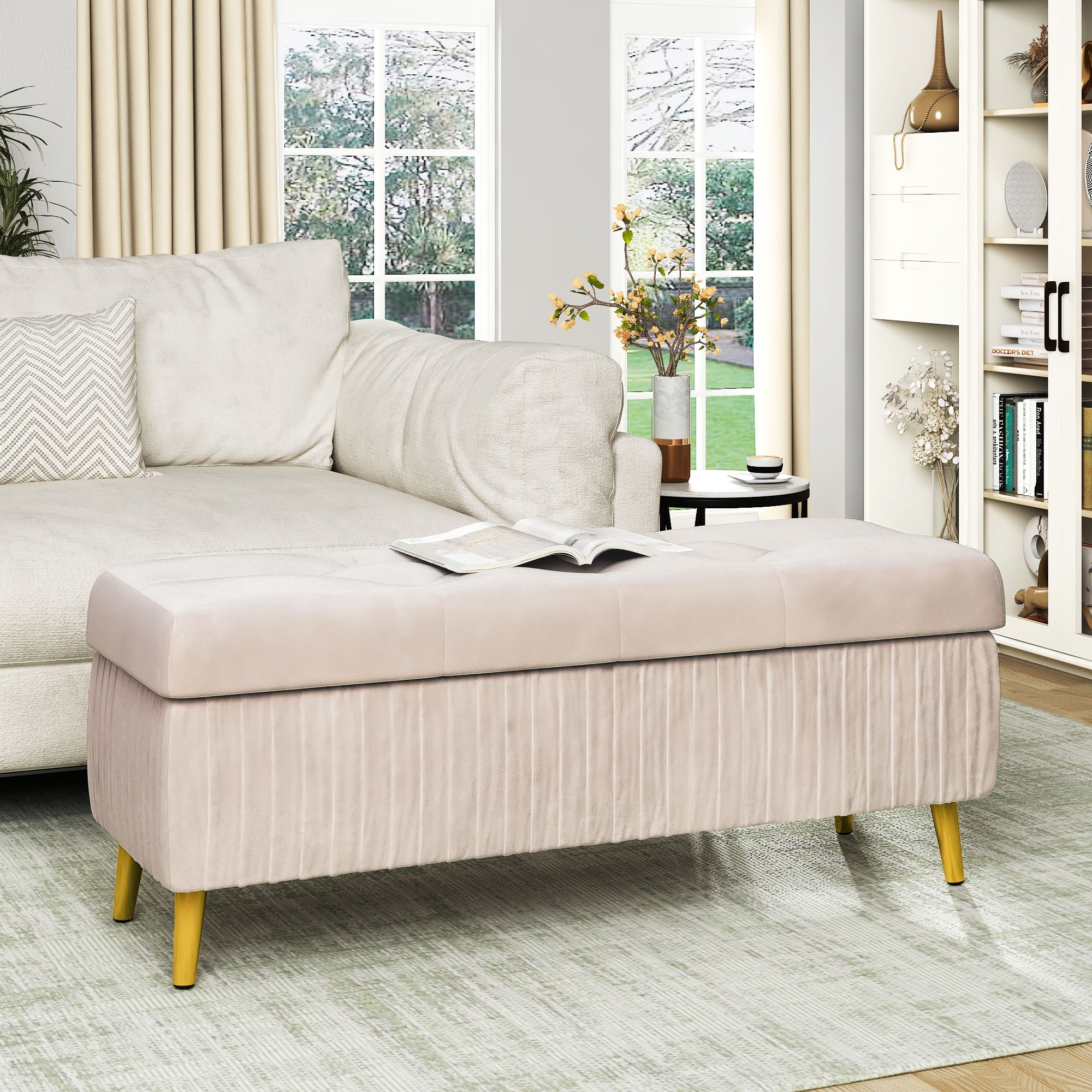 Modern storage hotsell bench for bedroom