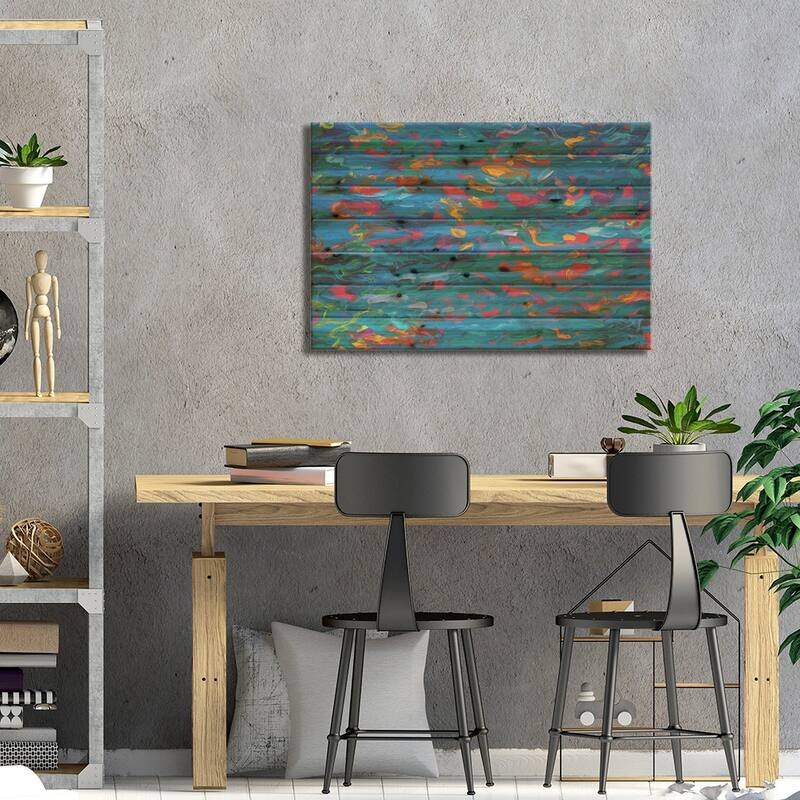 BM 021 Print On Wood by Iris Scott Abstracts - Multi-Color