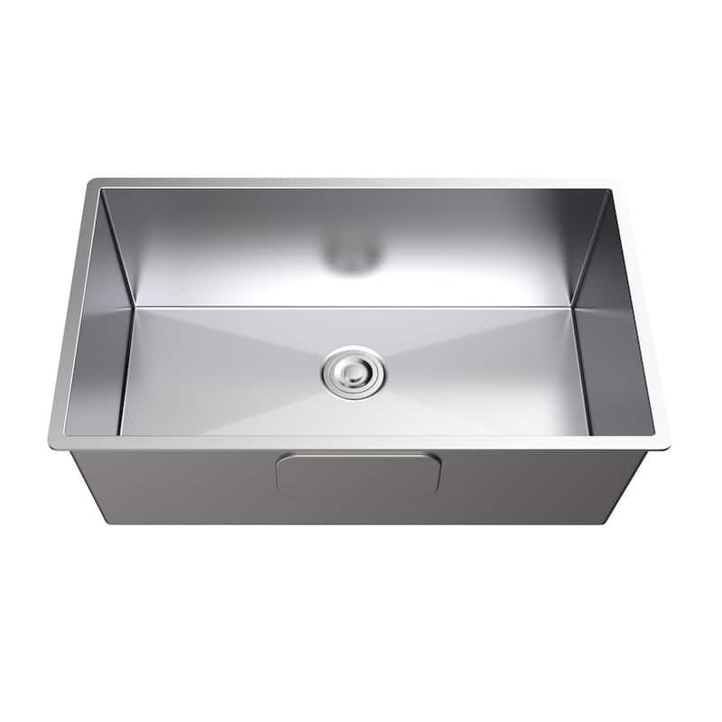 Topcraft Undermount Stainless Steel Sink Kitchen with Drain and Grid - 26*18