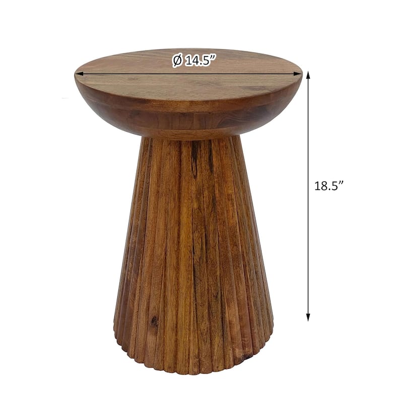 Waters Wild Honey Side Table with Pedestal Base