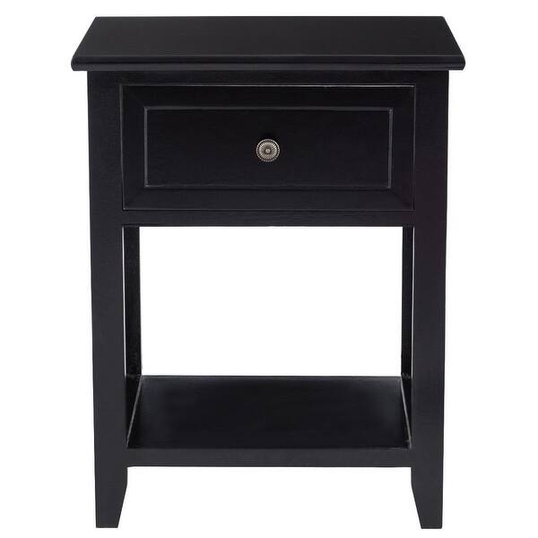 Shop Costway 2pcs End Bedside Table Nightstand Drawer Storage Room