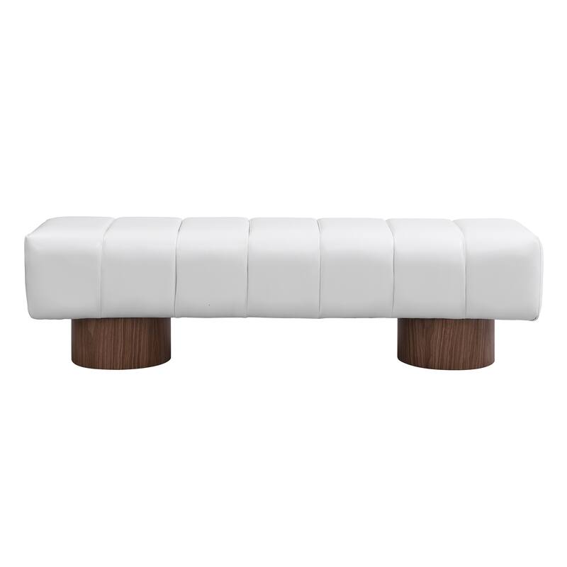 Upholstered Dining Bench for Dining Room, No-Assembly End of Bed Entryway Bench Ottoman for Bedroom Living Room