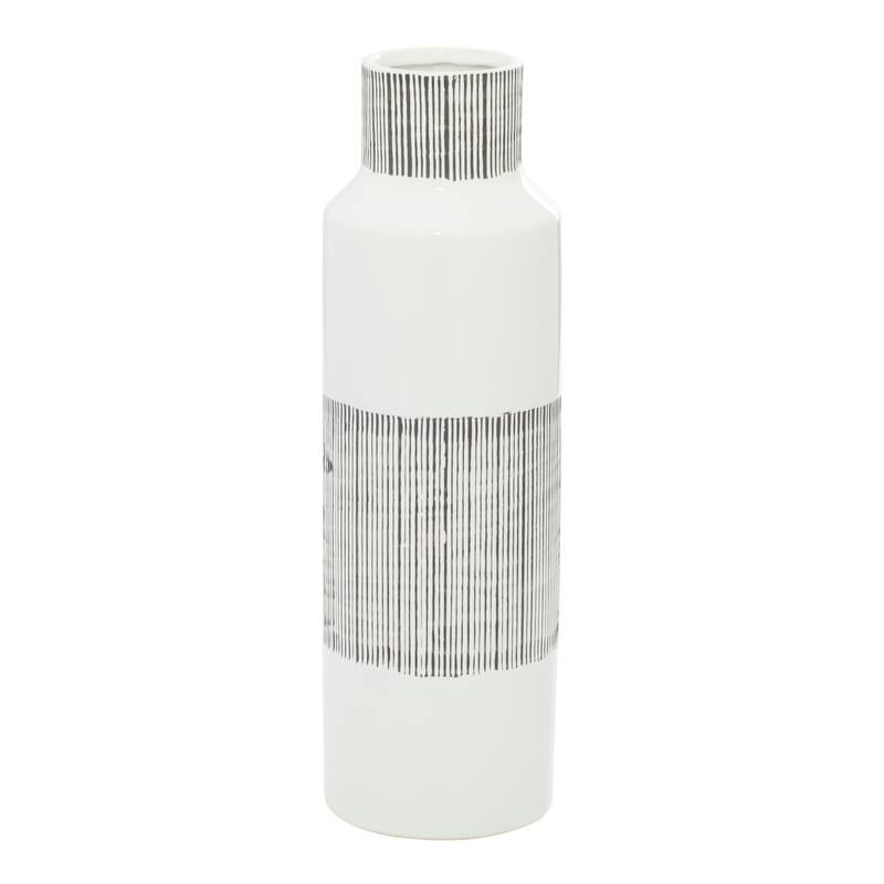 CosmoLiving by Cosmopolitan White Ceramic Modern Vase