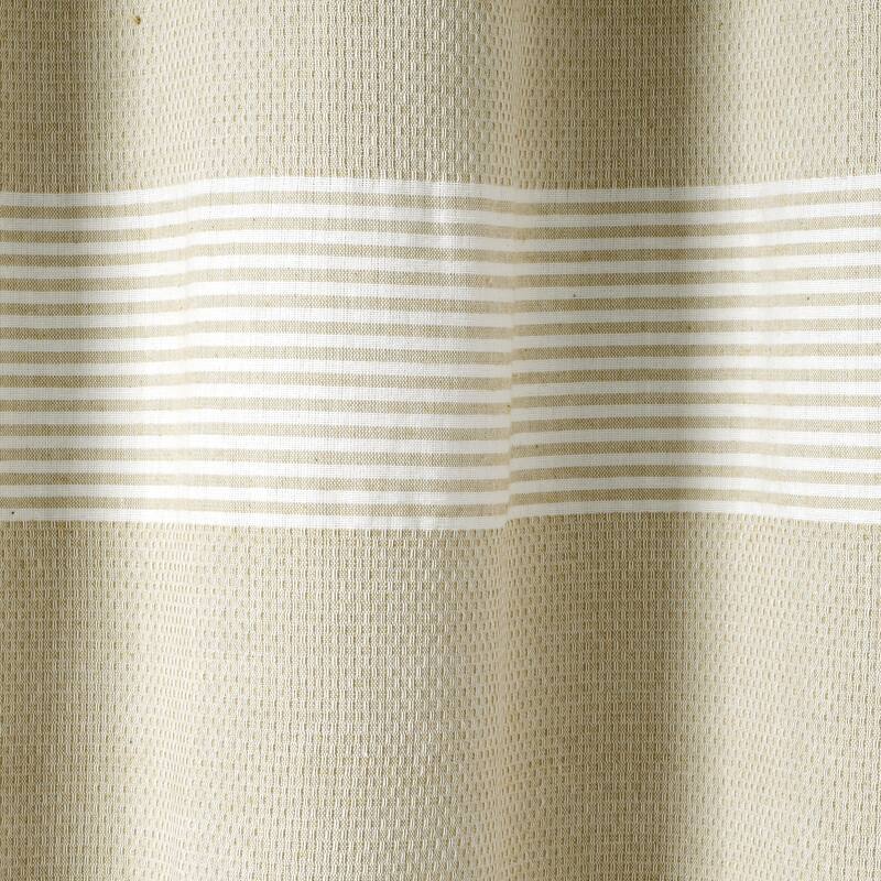 The Gray Barn Done Roamin Stripe Yarn Dyed Cotton Knotted Tassel Shower Curtain