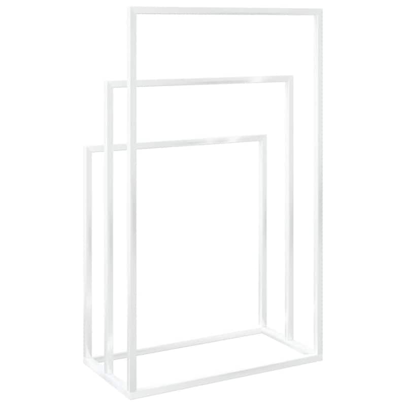 vidaXL Towel Rack Freestanding 2 Tier Towel Holder Stand for Bathroom Iron