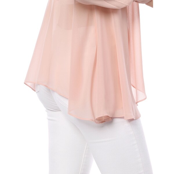 pink flowy blouse