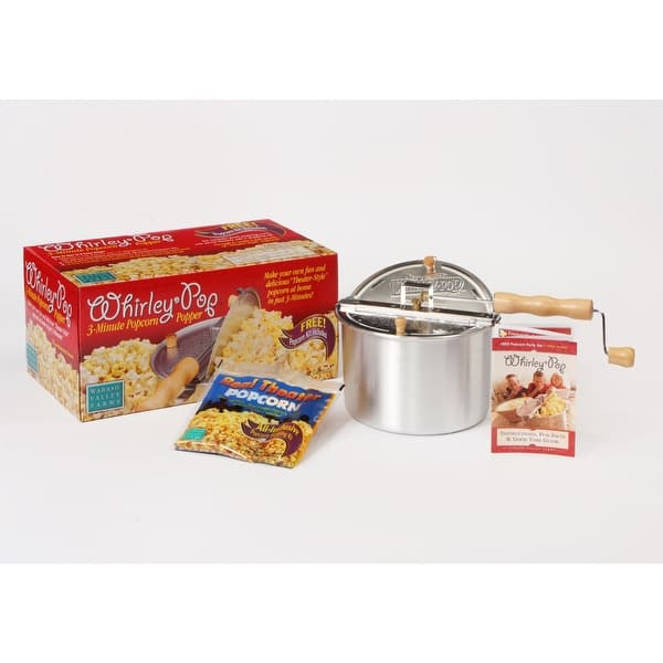 Wabash Valley Farms Whirley Pop Stovetop Popcorn Popper (Original Silver) by Wabash Valley Farms
