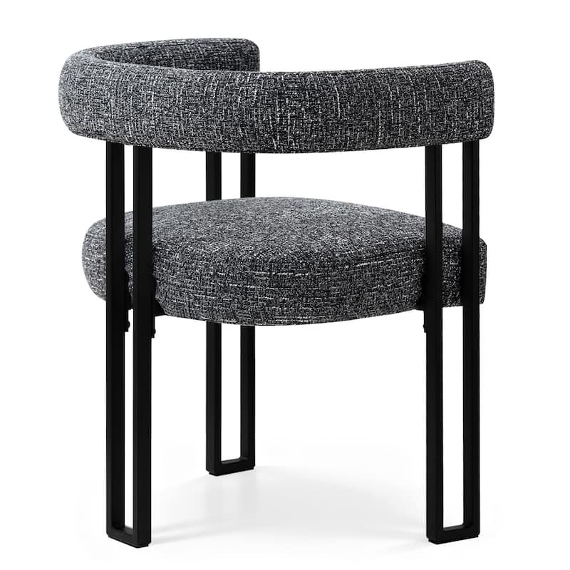 17" Seat Height Upholstered Chenille Dining Armchair (Set of 2)