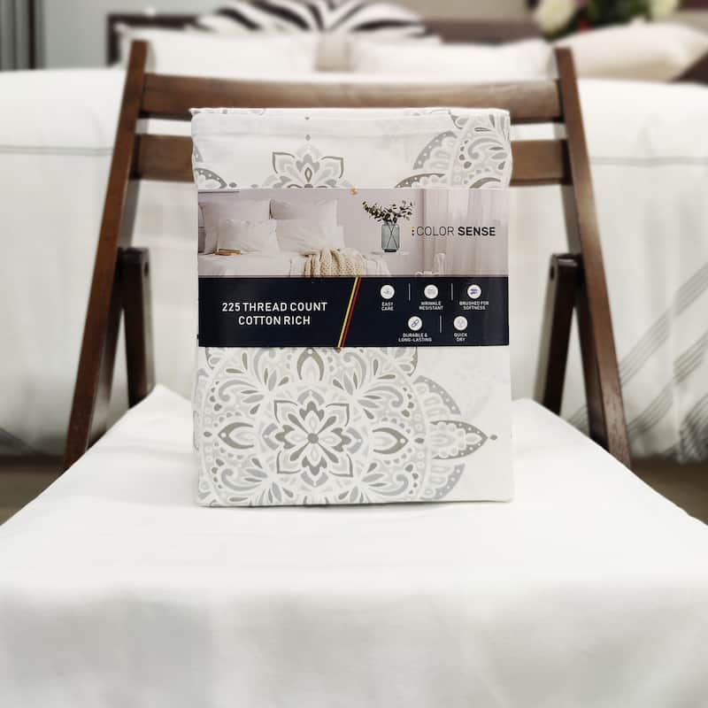 Color Sense Cotton 225TC Silky Wrinkle Resistant Sheet Set