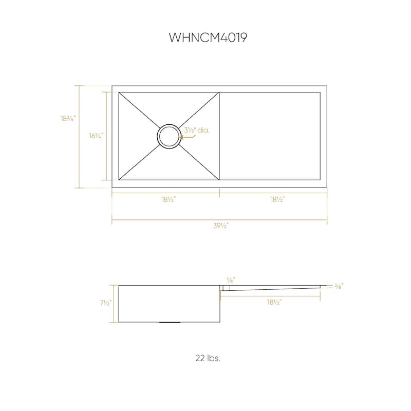 Whitehaus Collection Noah's Reversible Under mount Sink