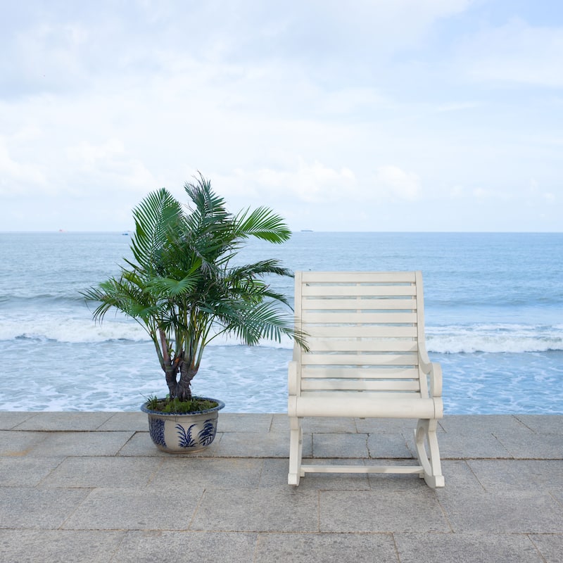 SAFAVIEH Outdoor Jimena Rocking Chair - 25W x 37D x 36H - White