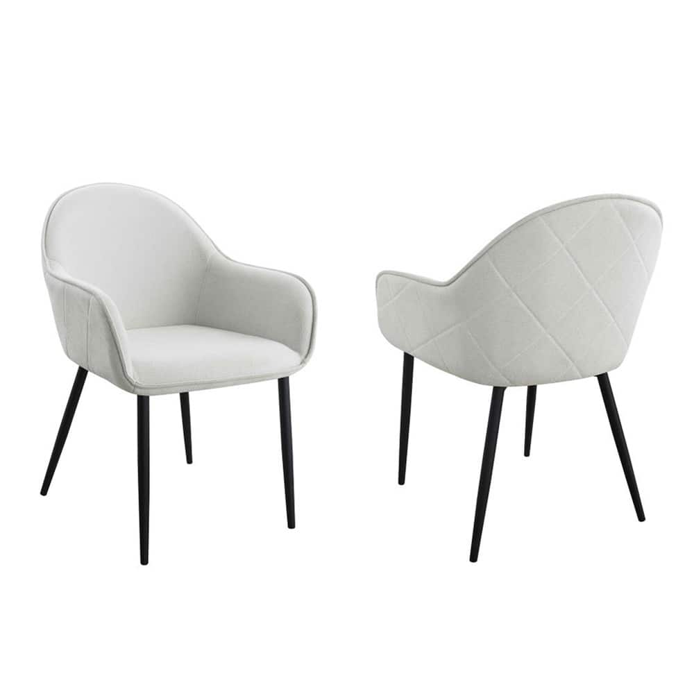 Set of 2 Fabric Upholstered Dining Chairs