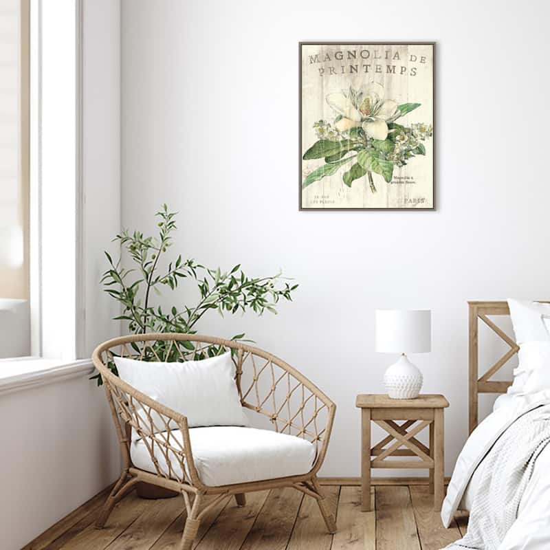 Magnolia de Printemps by Sue Schlabach Framed Canvas Wall Art Print